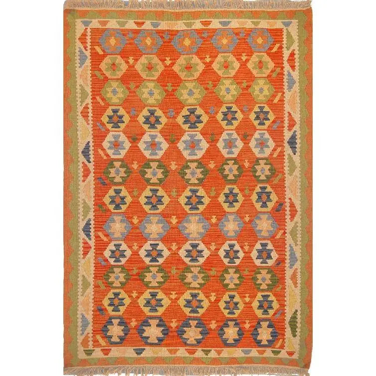 One Of The Kind Ardabil Persian Kilim 7'10" x 5'2"